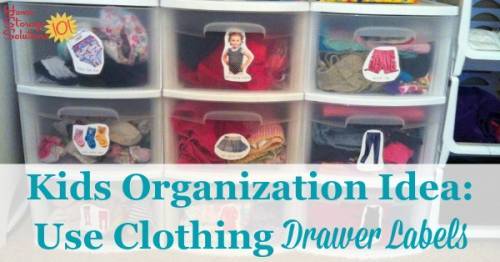 Plastic Drawers Makeover and DIY Sticker Labels - Color Me Thrifty