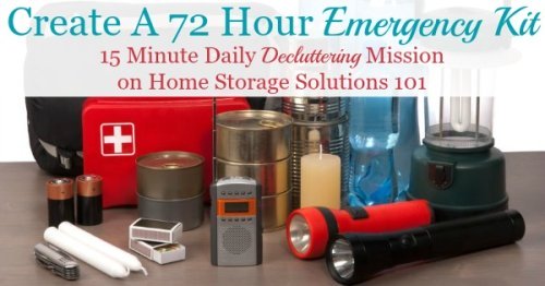 Free printable emergency supply list with everything you need to make a 72 hour emergency kit for your family for three days {courtesy of Home Storage Solutions 101} #EmergencyPreparedness #EmergencyPrep #EmergencyPreparations