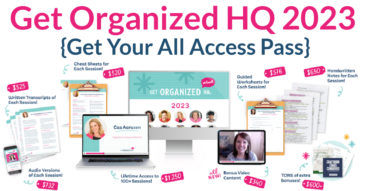 Are you ready to organize your life and streamline your home for good? If so, check out Get Organized HQ and get access to over 100 practical workshops for a stress-free home, including a workshop from me, Taylor!