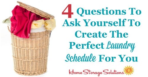4 questions to ask yourself to create the perfect laundry routine for you and your family. Don't follow someone else's plan, make your own that suits your personality and needs! {on Home Storage Solutions 101}