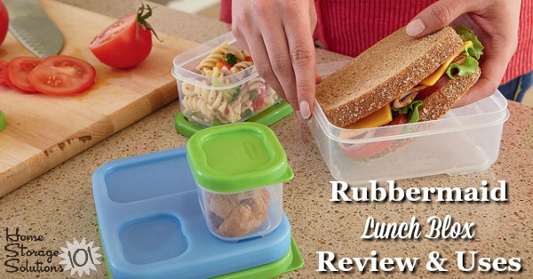 The Rubbermaid Lunch Blox system is a fun and easy way to pack a healthy, portion-controlled lunch for work or school. Here are ideas for how to use them {featured on Home Storage Solutions 101}