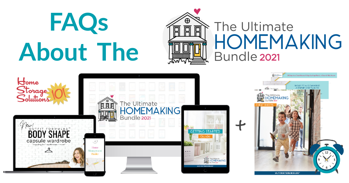 Learn more about the Ultimate Homemaking Bundle, which has 48 resources for one low price to help you succeed in all aspects of homemaking.