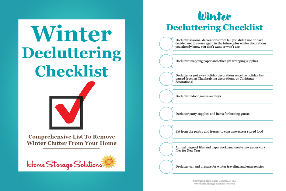 You'll receive this free winter decluttering checklist once you sign up for the Home Storage Solutions 101 newsletter