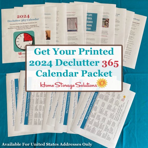 Get your printed 2024 Declutter 365 calendar packet