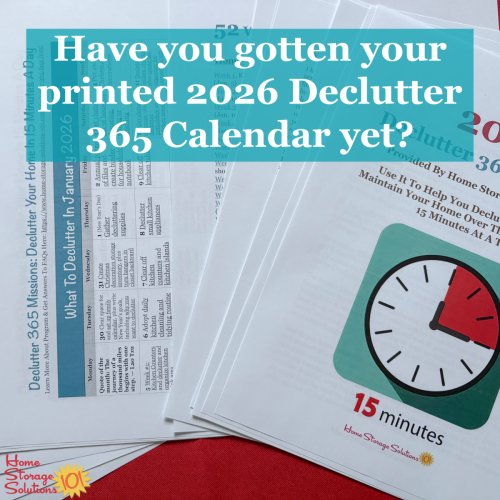 Get your printed 2026 Declutter 365 calendar packet
