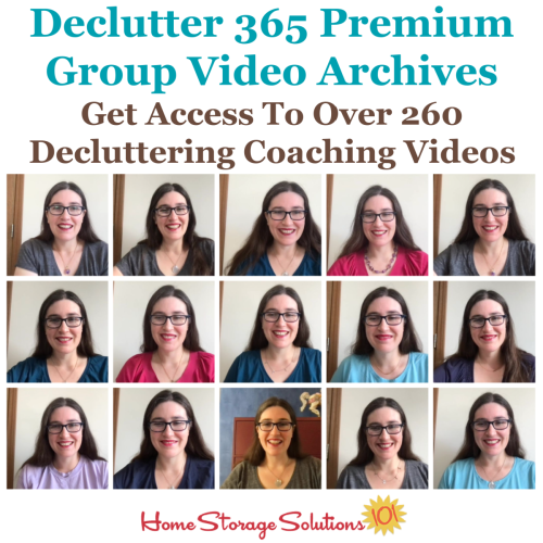 Members of the Declutter 365 Premium group have access to over 260 video coaching sessions from Taylor Flanery, all about decluttering, organizing and maintaining your home {on Home Storage Solutions 101} #Declutter365 #Decluttering #DeclutterHelp