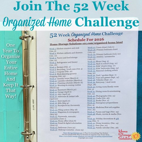 Join the 52 Week Organized Home Challenge