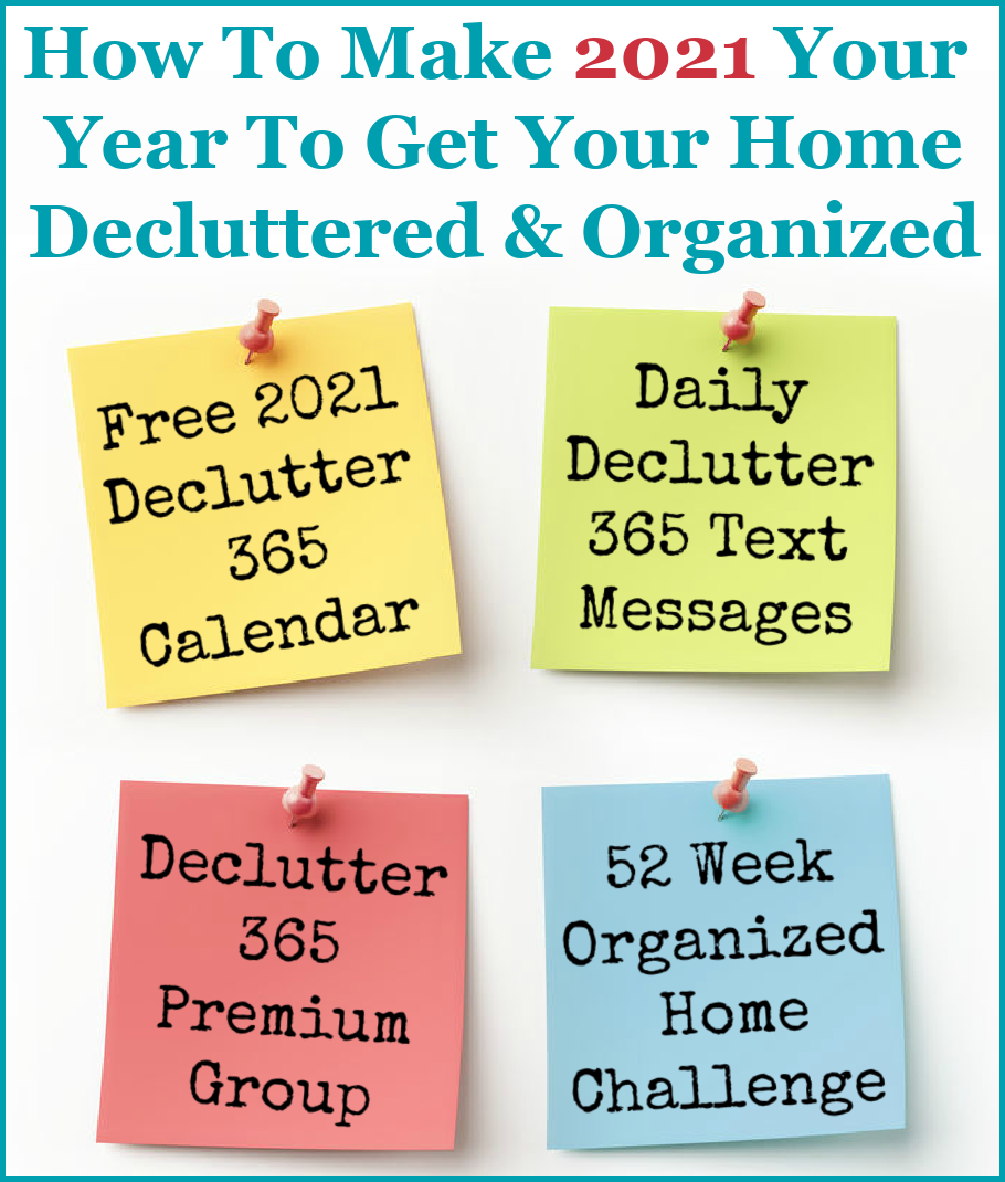 Ponha produtos Declutter 365 para fazer de 2021 o seu ano para ter a sua casa decuttered, para o bem