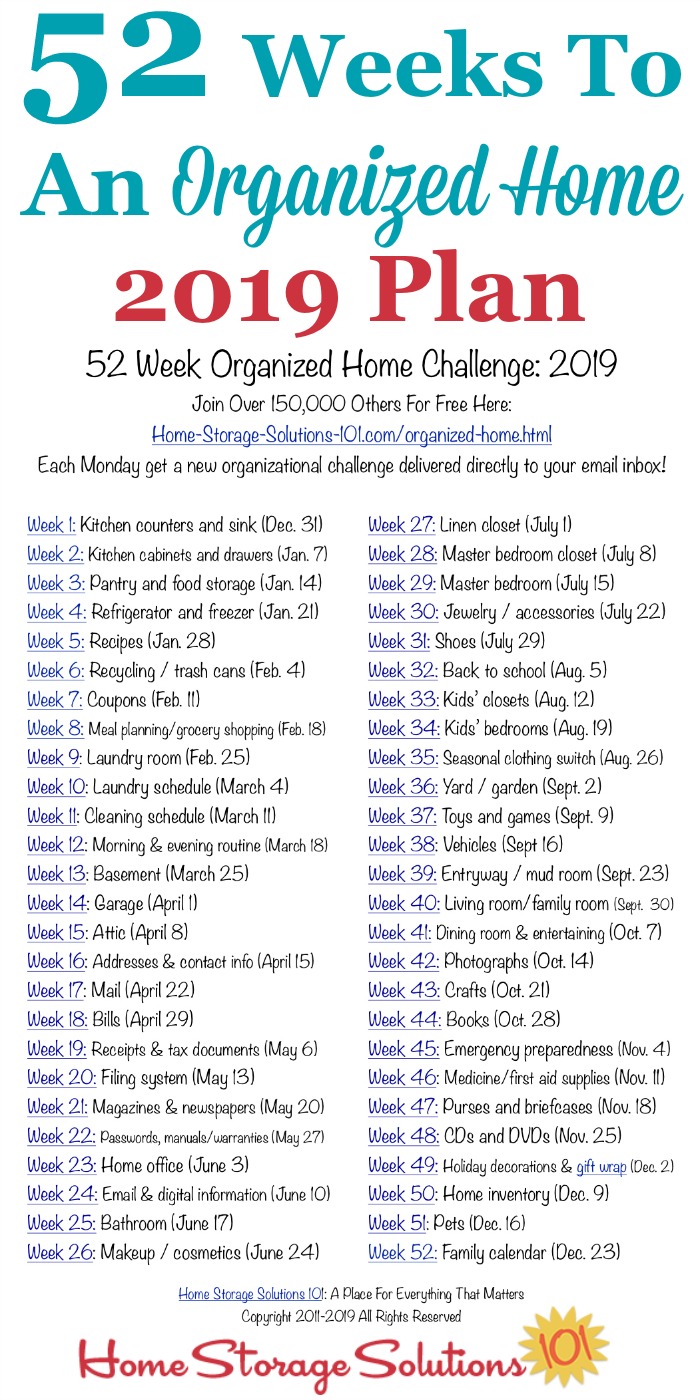 daily declutter calendar