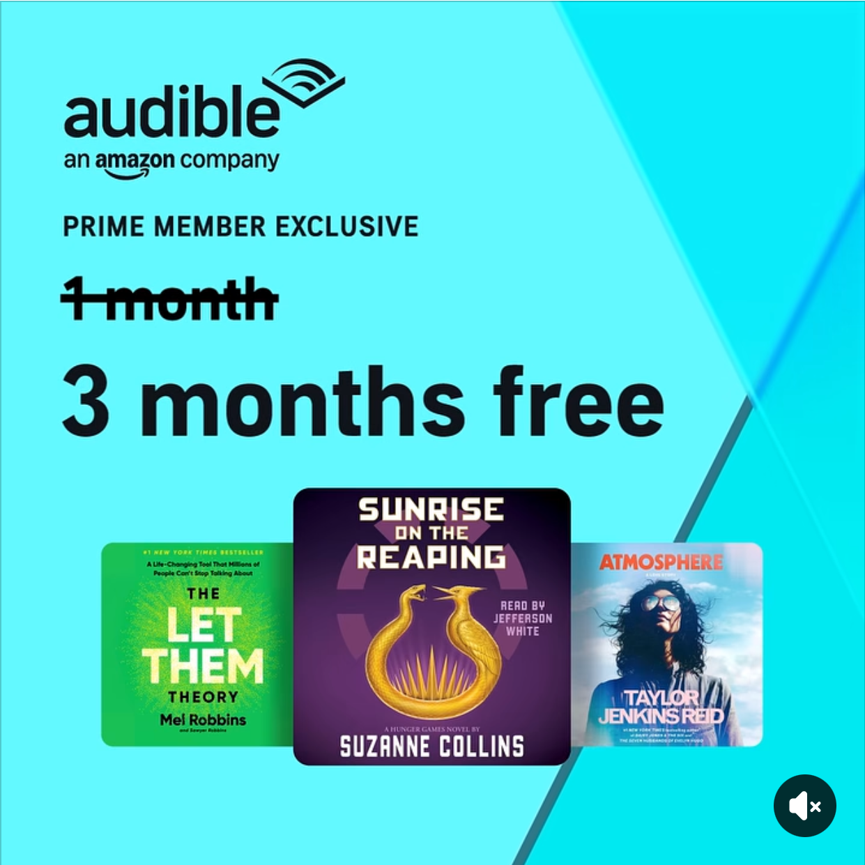 Prime member exclusive: 3 months free from Audible
