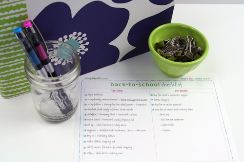 back to school checklist