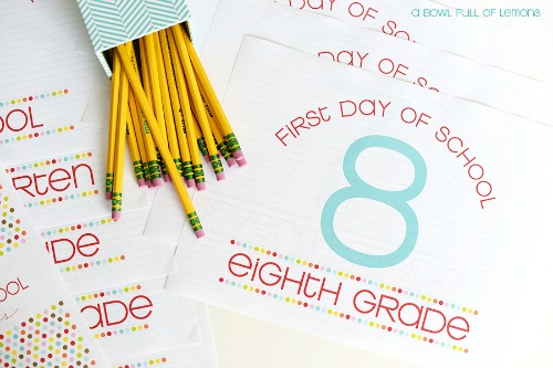 first day of school printables