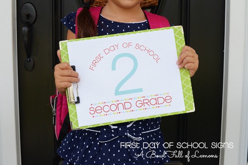 first day of school printables