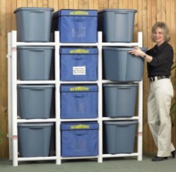 storage bin organizer system
