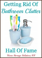 getting rid of bathroom clutter hall of fame