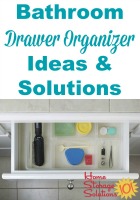Bathroom drawer organizer ideas and solutions