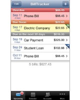 BillTracker app screenshot