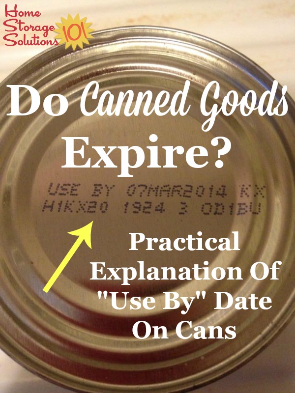 Shelf Life Of Canned Goods Chart