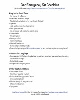 car emergency kit checklist