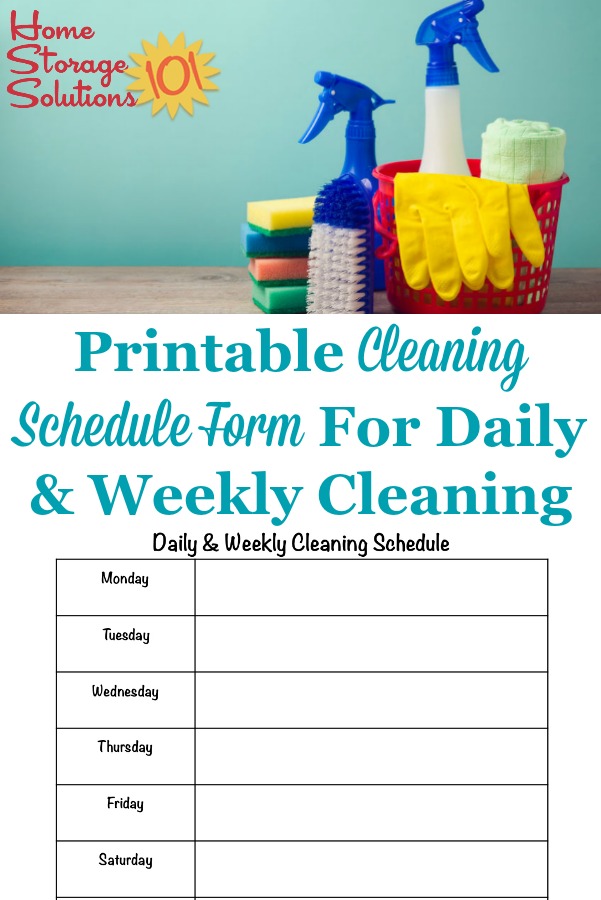 Home Cleaning Schedule