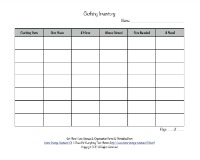 clothing inventory form