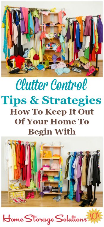 Clutter just seems to creep back into your home doesn't it? Here are #clutter control tips and strategies you can use beginning today to keep the clutter out of your home and from accumulating further {on Home Storage Solutions 101} #ClutterControl #Declutter