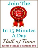 getting clutter free in 15 minutes a day hall of fame