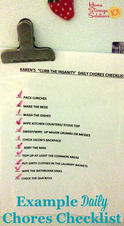 how to make a personalized daily cleaning checklist for your home