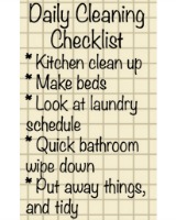 create daily cleaning checklist
