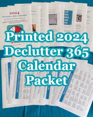 Printed 2024 Declutter 365 calendar packet