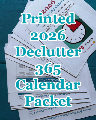 Printed 2026 Declutter 365 calendar packet