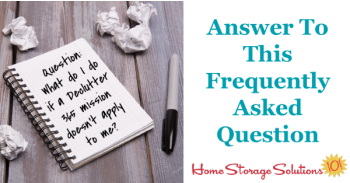 Answer to the frequently asked question of what to do if mission does not apply Answer to the frequently asked question of what to do if mission does not apply