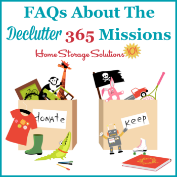 FAQs about the Declutter 365 missions
