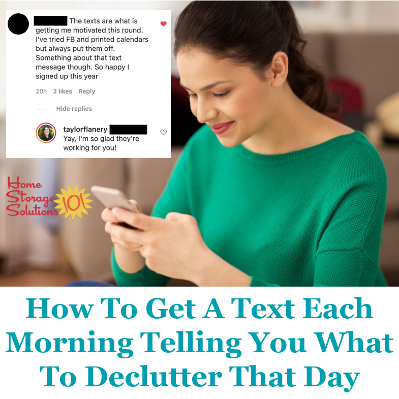 How to get a text each morning telling you what to declutter that day How to get a text each morning telling you what to declutter that day