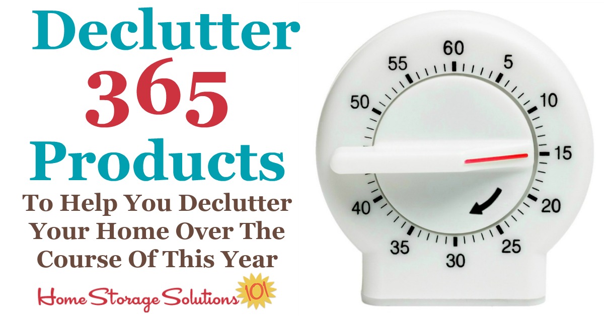 If you want to get your home decluttered, and have it stay that way, use some or all of these Declutter 365 products, including a calendar, text messaging for reminders, and even a Facebook group to help you do it {on Home Storage Solutions 101}