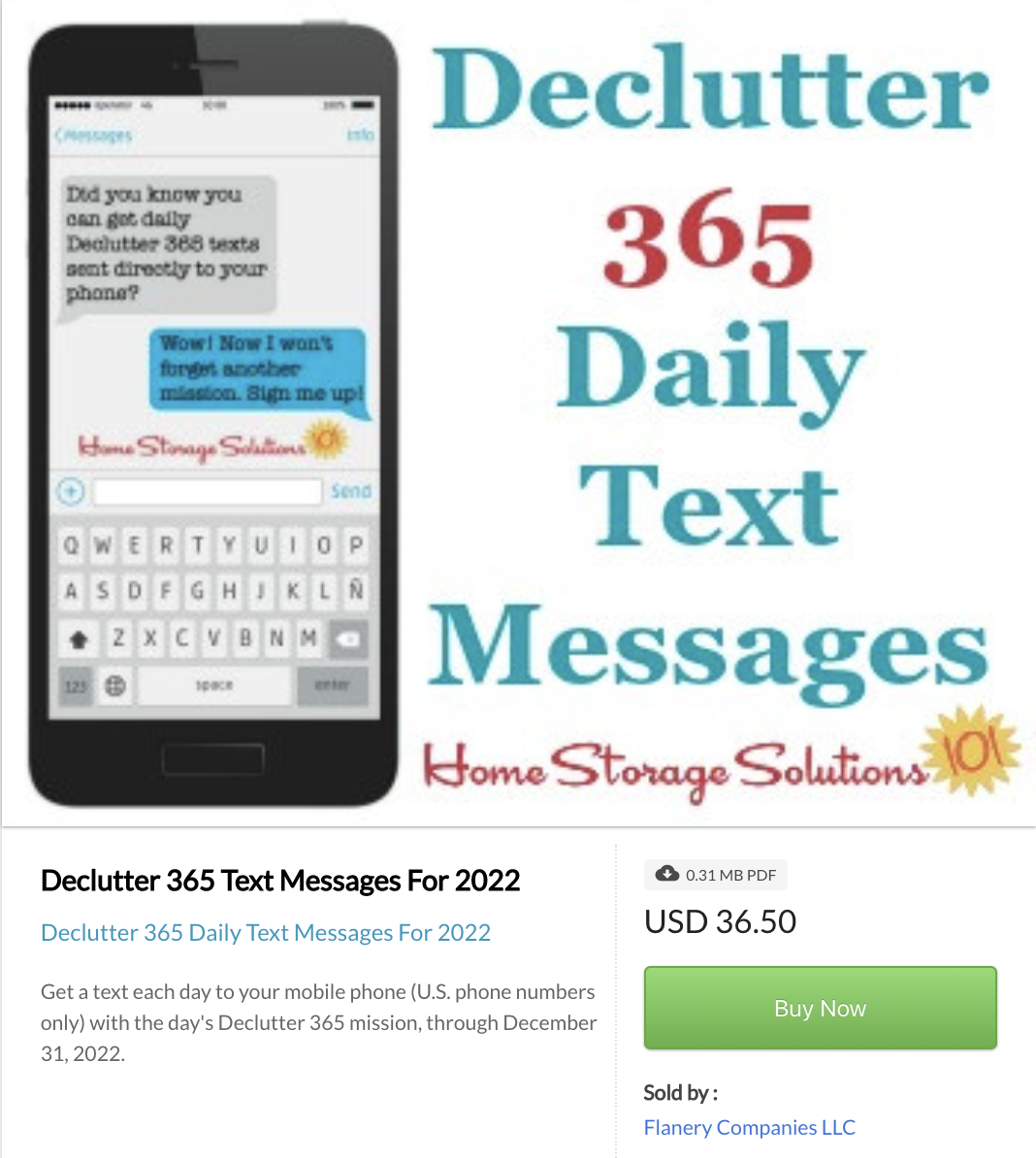 Get The Declutter 365 Missions Sent As Daily Text Messages In 2022