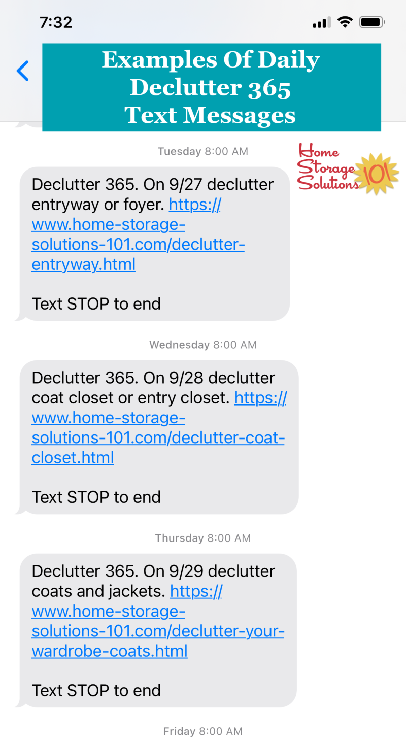 Get The Declutter 365 Missions Sent As Daily Text Messages In 2025