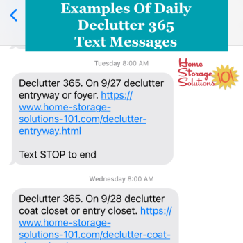 Declutter 365 text messages
