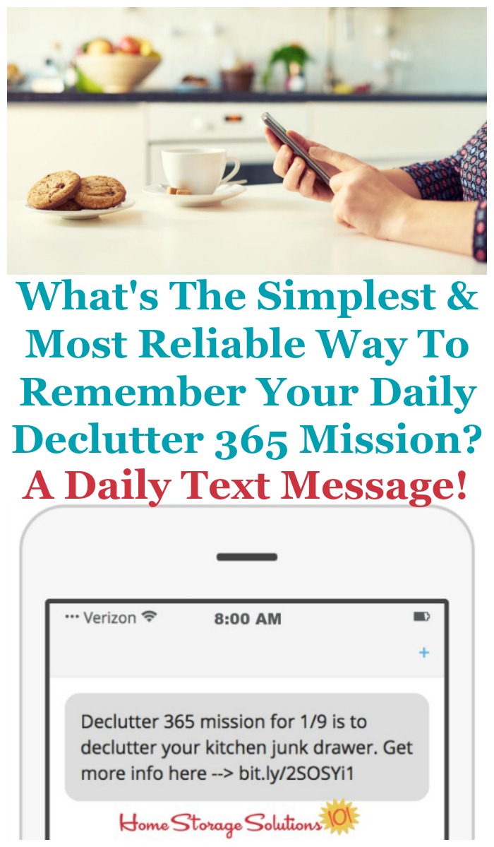 Get The Declutter 365 Missions Sent As Daily Text Messages In 2025