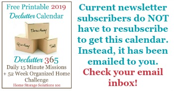 free 2019 printable declutter calendar 15 minute daily printable task lists