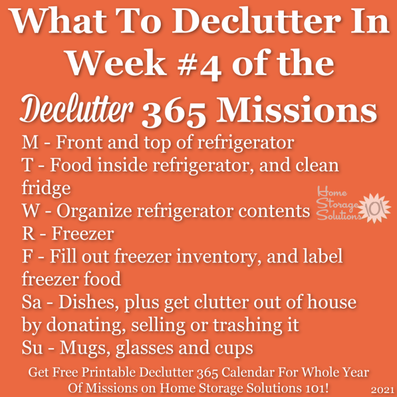 January Declutter 365 Calendar 15 Minute Daily Missions For Month