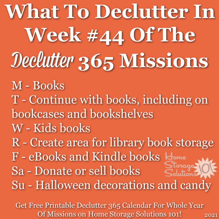 November Declutter 365 Calendar: 15 Minute Daily Missions For Month