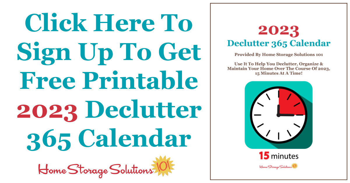 July Declutter 365 Calendar 15 Minute Daily Missions For Month
