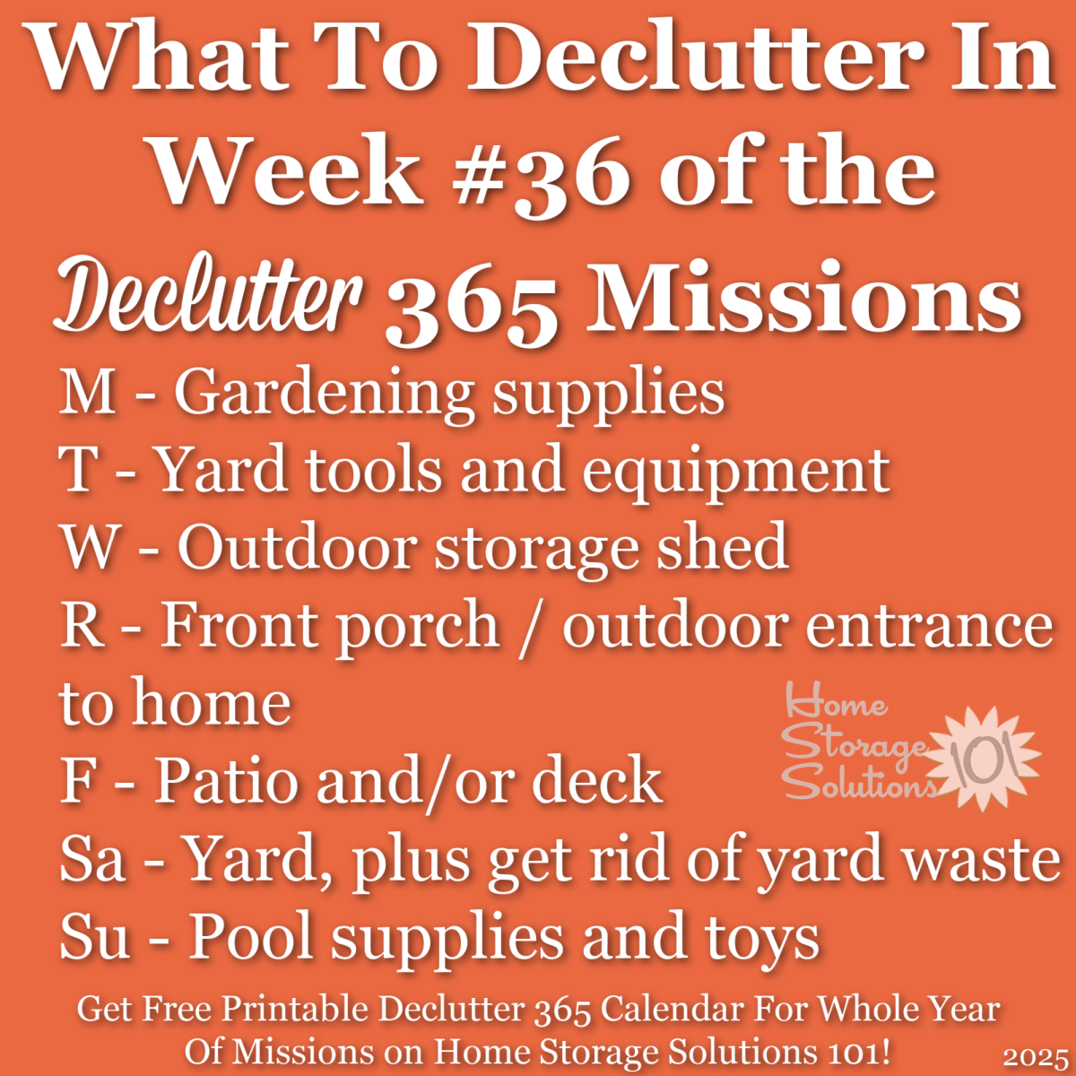 What to declutter in week #36 of the Declutter 365 missions {get a free printable Declutter 365 calendar for a whole year of missions on Home Storage Solutions 101!} What to declutter in week #36 of the Declutter 365 missions {get a free printable Declutter 365 calendar for a whole year of missions on Home Storage Solutions 101!}