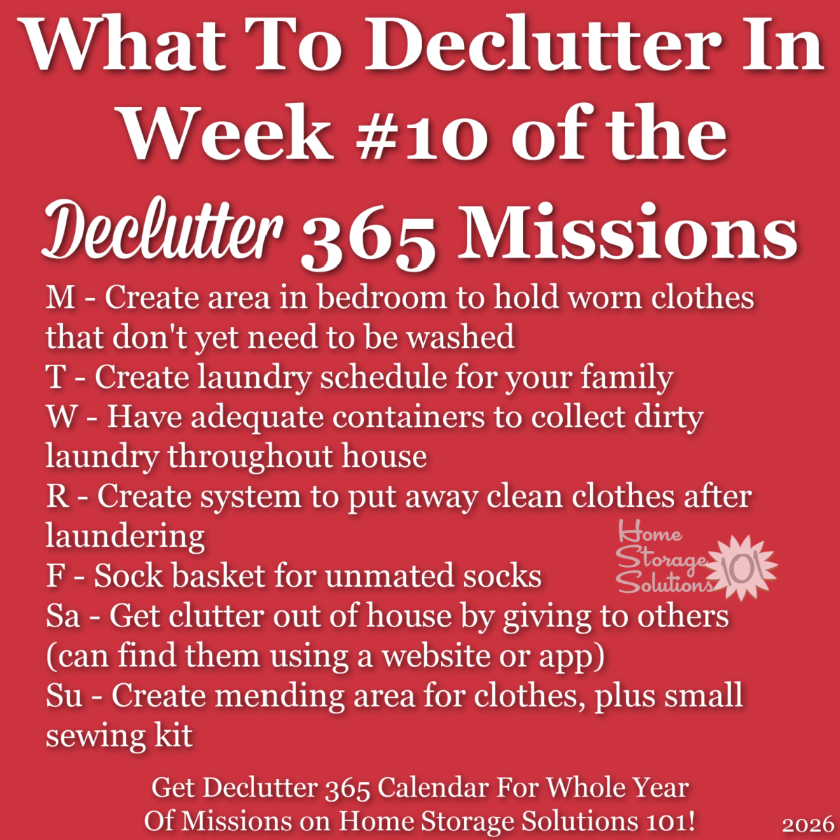 What to declutter in week #10 of the Declutter 365 missions {get a Declutter 365 calendar for a whole year of missions on Home Storage Solutions 101!}