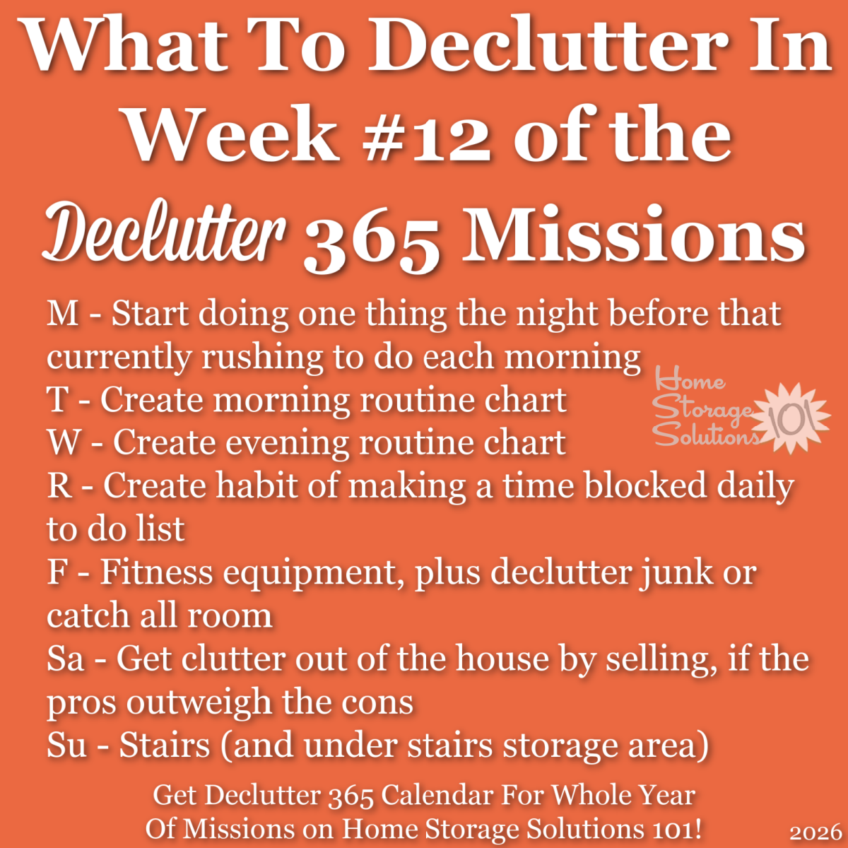 What to declutter in week #12 of the Declutter 365 missions {get a Declutter 365 calendar for a whole year of missions on Home Storage Solutions 101!}