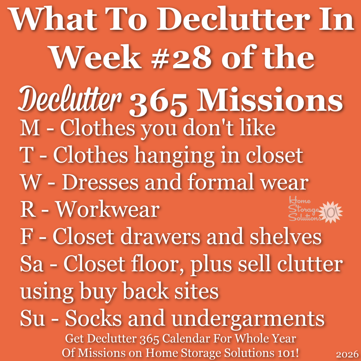 What to declutter in week #28 of the Declutter 365 missions {get a Declutter 365 calendar for a whole year of missions on Home Storage Solutions 101!} What to declutter in week #28 of the Declutter 365 missions {get a Declutter 365 calendar for a whole year of missions on Home Storage Solutions 101!}