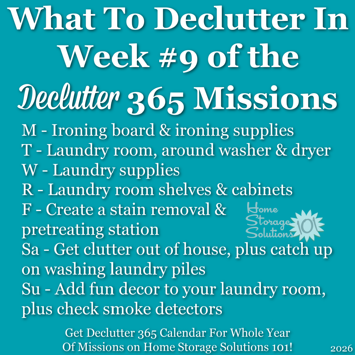 What to declutter in week #9 of the Declutter 365 missions {get a Declutter 365 calendar for a whole year of missions on Home Storage Solutions 101!}