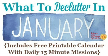 What to declutter in January