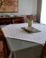 decluttered dining room table